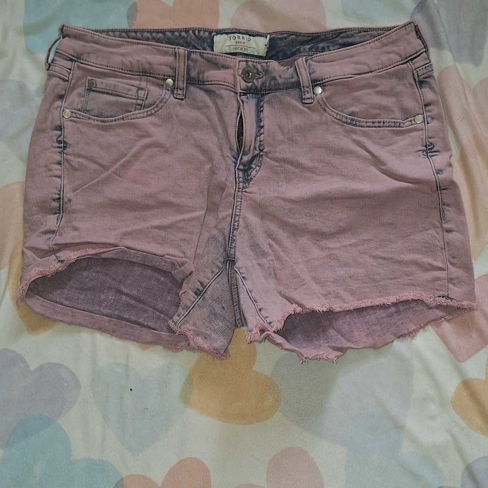 Torrid Light Pink Jean Shorts